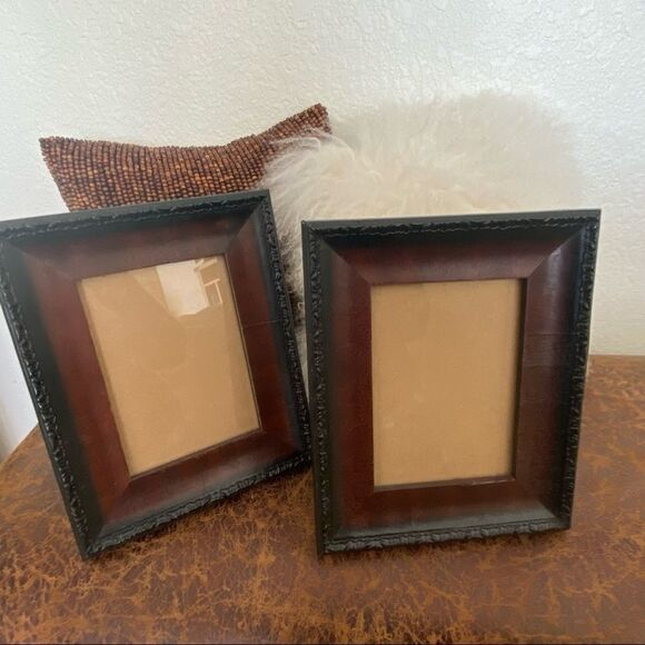 Ornate Picture Frames Traditional Antique Look Brown Black Photo Frame SET OF 2 - Picture 1 of 16